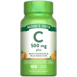 Vitamin C 500mg with Bioflavonoids, Rose Hips