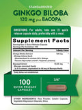 Ginkgo Biloba Extract 120 mg with Bacopa