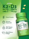 Vitamin K2 100mcg plus D3 5000IU