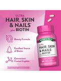Hair Skin and Nails Vitamins with Biotin, Collagen