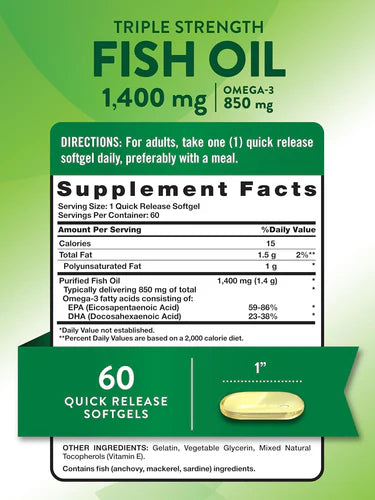 Fish Oil Omega 3 1400 mg