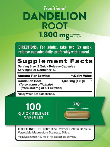 Dandelion Root Extract 1800mg
