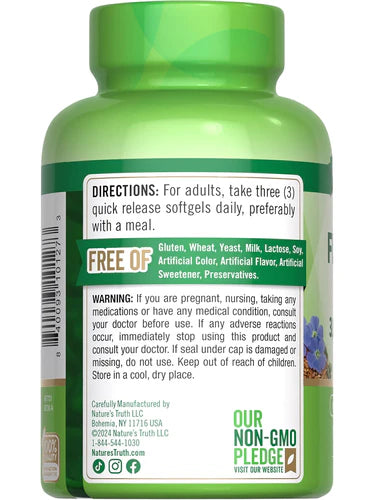 Flaxseed Oil 3000 mg with 1500 mg of Omega 3