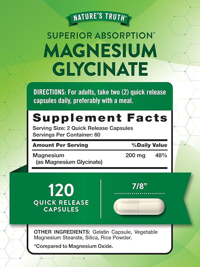 Magnesium Glycinate 200mg | 120 Softgel