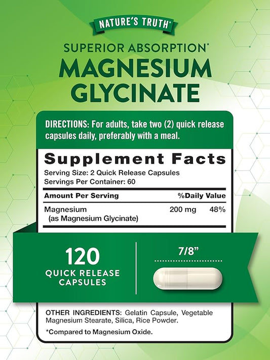 Magnesium Glycinate 200mg | 120 Softgel