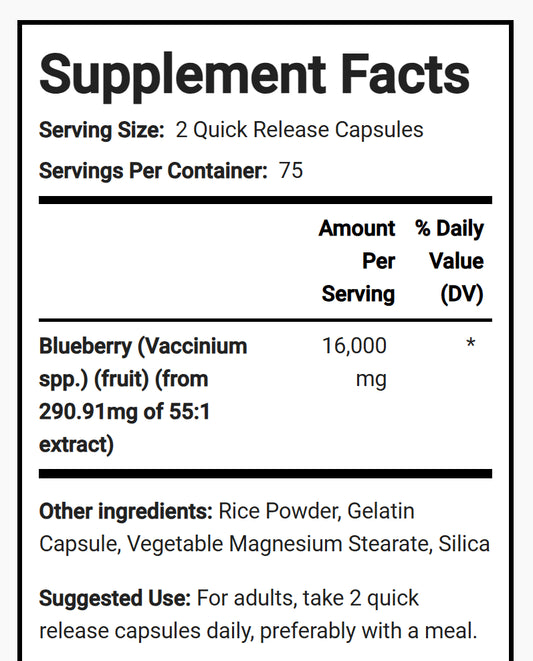 Blueberry 16000 mg, Blueberry 16000 mg antioxidant supplement