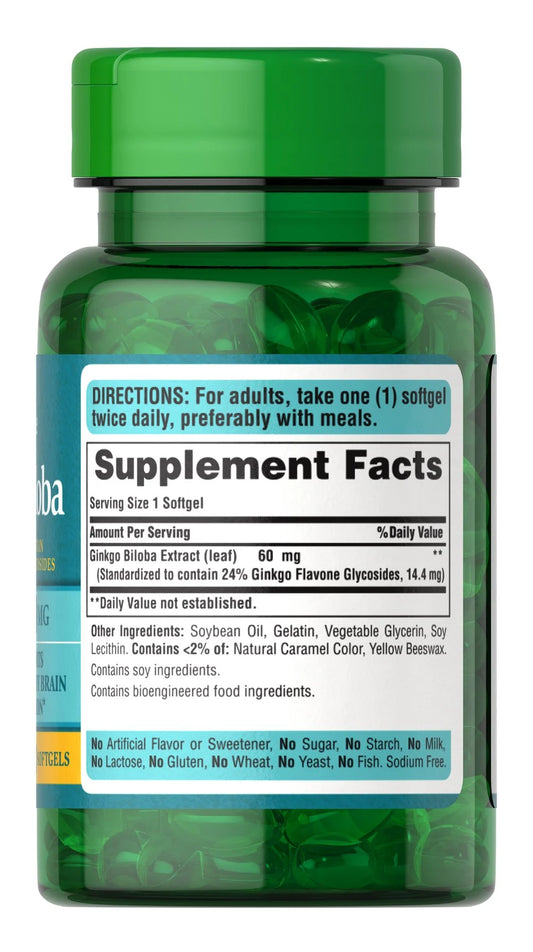 Ginkgo Biloba 60mg