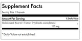 Goldenseal Root 125 mg, Goldenseal root herbal 125 mg supplement