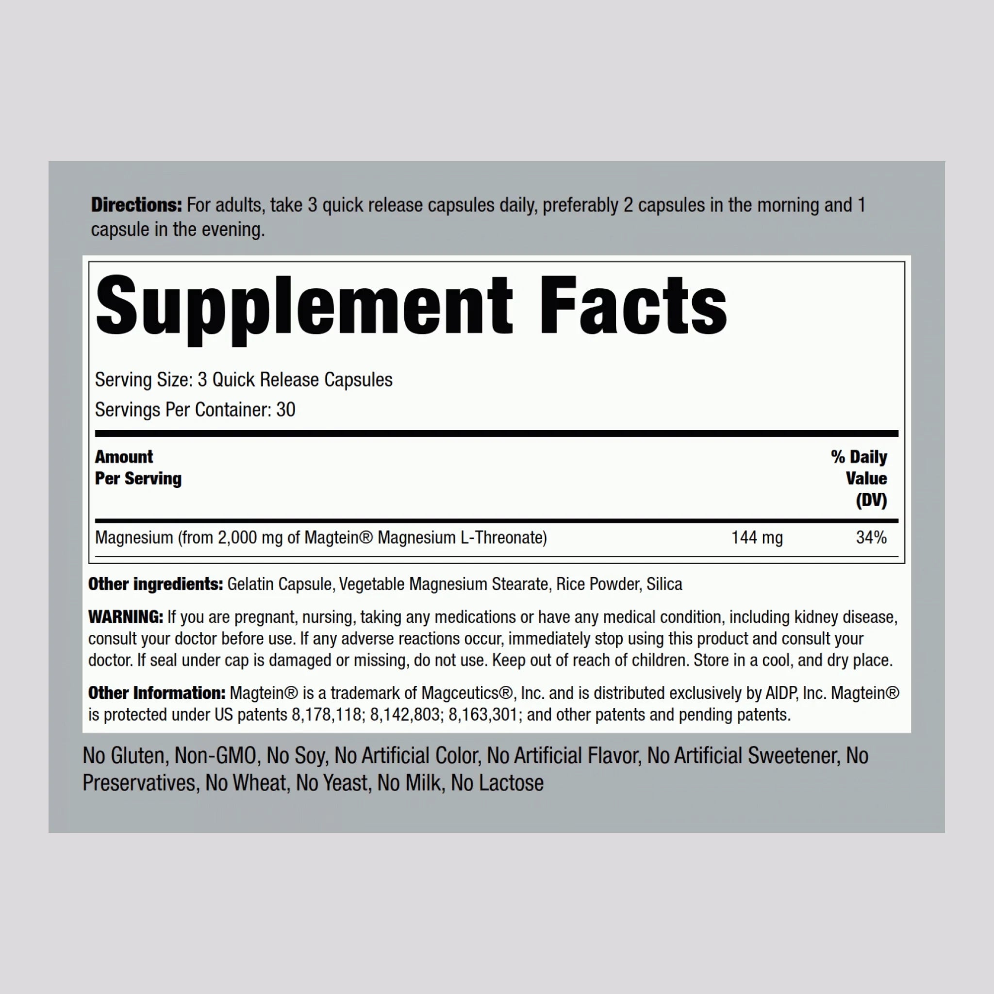 Magnesium L-Threonate Magtein