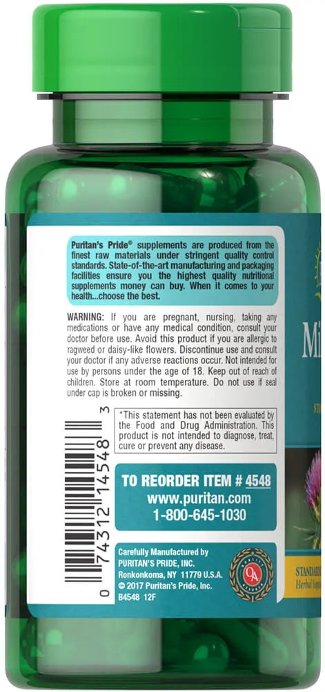 Milk Thistle Standardized 250 mg