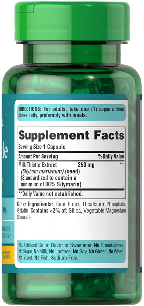 Milk Thistle Standardized 250 mg