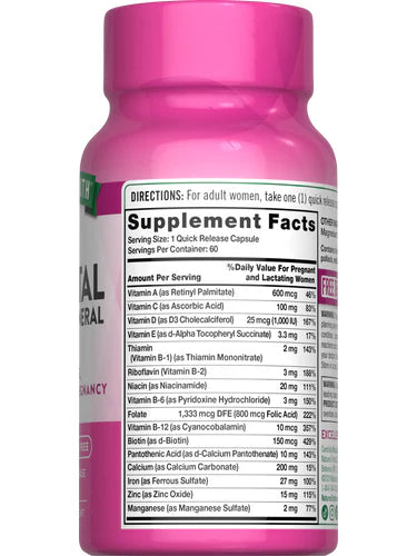 Prenatal Vitamins with Folic Acid