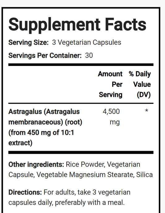 Astragalus PipingRoot 4500 mg