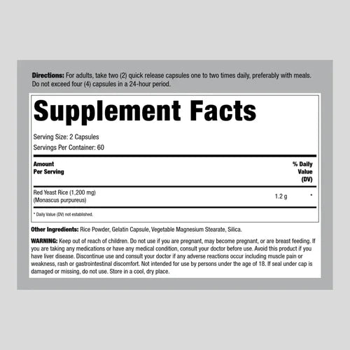 Red Yeast Rice 600 mg