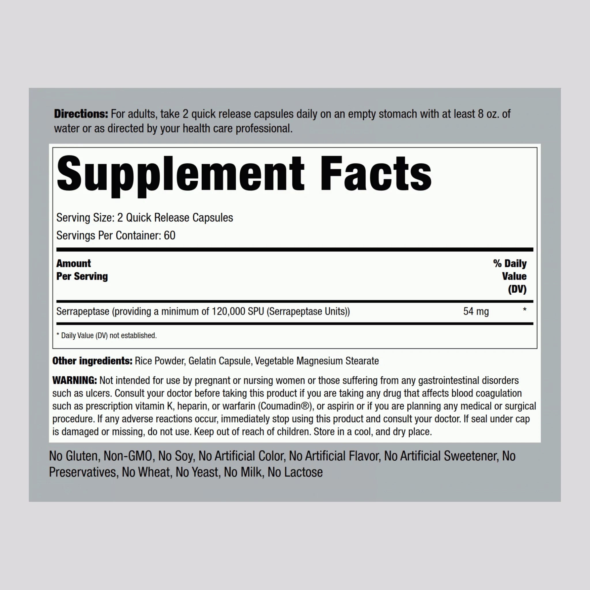 Serrapeptase 120,000 SPU