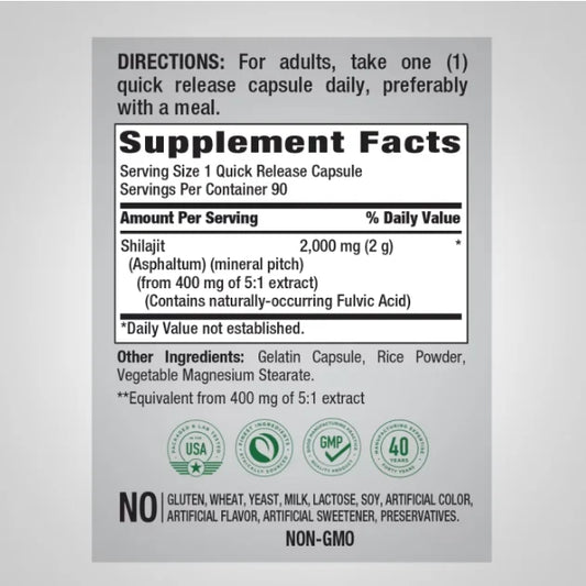 Shilajit Extract 2000mg