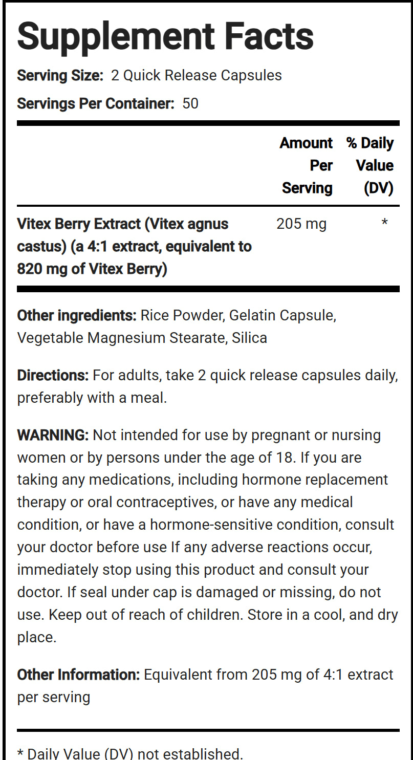 Vitex Berry 820 mg