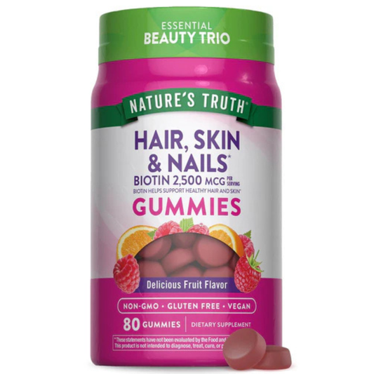 Hair Skin and Nails 2500 mcg of Biotin