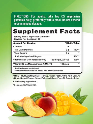 Vitamin D3 and K2 Gummies