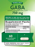 GABA 750 mg (Gamma Aminobutyric Acid)