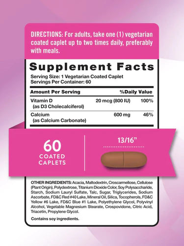 Calcium 600 mg with Vitamin D3 800 IU