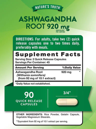 Ashwagandha Root 920 mg