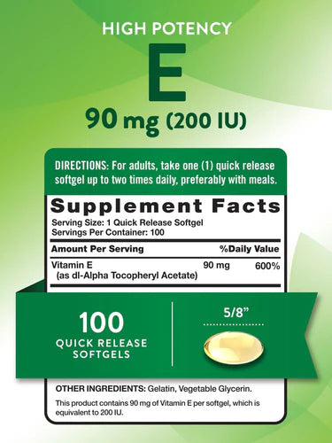 Vitamin E 90 mg (200 IU)