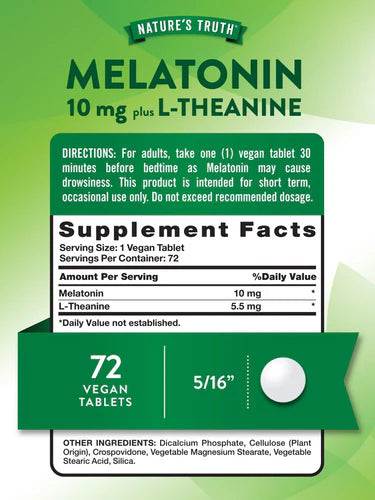 Melatonin 10 mg with L-Theanine