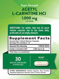 Acetyl L-Carnitine 1000mg