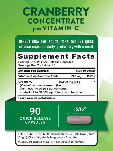 Cranberry Concentrate 30,000 mg with Vitamin C