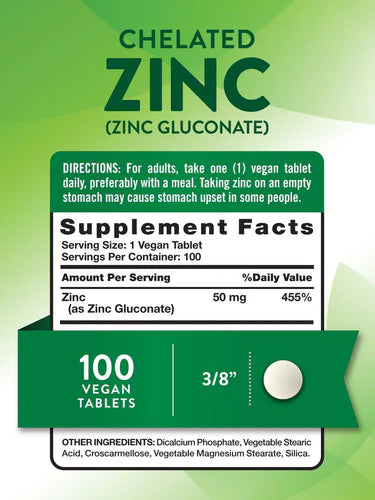 Zinc Gluconate 50 mg