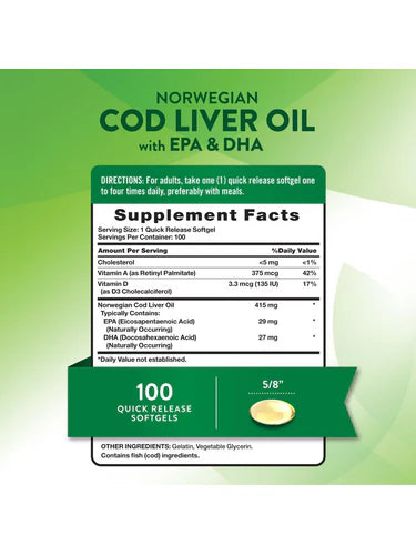 Norwegian Cod Liver Oil with EPA, DHA