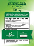 Benfotiamine Vitamin B-1 300 mg | Enhanced Absorption