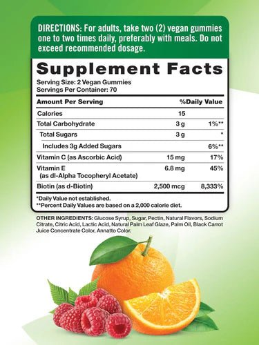 Hair Skin and Nails 2500 mcg of Biotin