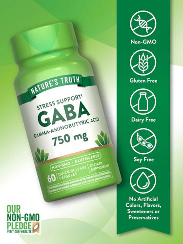 GABA 750 mg (Gamma Aminobutyric Acid)