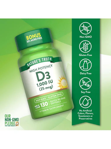 Vitamin D3 1000 IU (25 mcg)