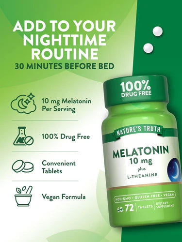 Melatonin 10 mg with L-Theanine