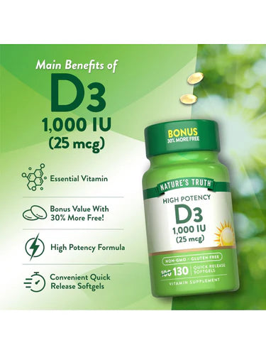 Vitamin D3 1000 IU (25 mcg)