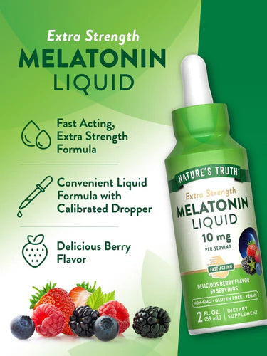 Melatonin 10 mg Liquid Berry Flavor