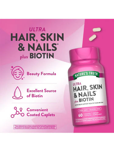 Hair Skin and Nails Vitamins with Biotin, Collagen