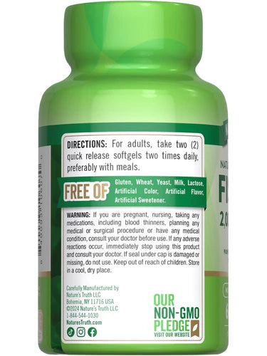 Fish Oil Omega 3 2000 mg Lemon Flavor