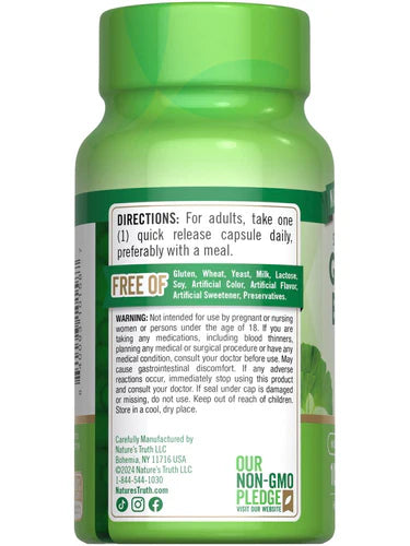 Ginkgo Biloba Extract 120 mg with Bacopa